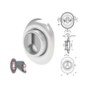 DEFENDER MAGNETICO AD ALTEZZA FISSA CROMATO SATINATO