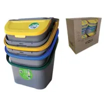 SET PATTUMIERA PER RACCOLTA DIFFERENZIATA LT.28 PZ.3