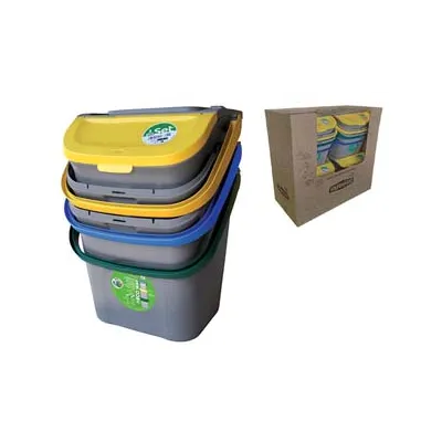 SET PATTUMIERA PER RACCOLTA DIFFERENZIATA LT.28 PZ.3