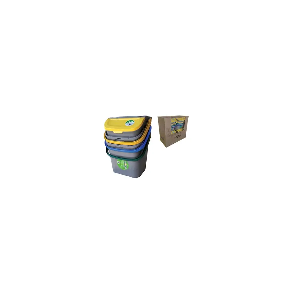 SET PATTUMIERA PER RACCOLTA DIFFERENZIATA LT.28 PZ.3