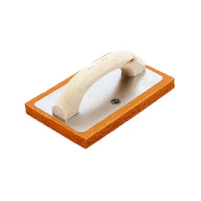 FRATTONE IN SPUGNA ARANCIO MANICO LEGNO ART.820