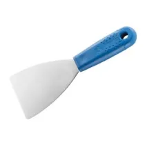SPATOLA CON MANICO IN PLASTICA ANGOLI TONDI ACCIAIO INOX PER STUCCO
