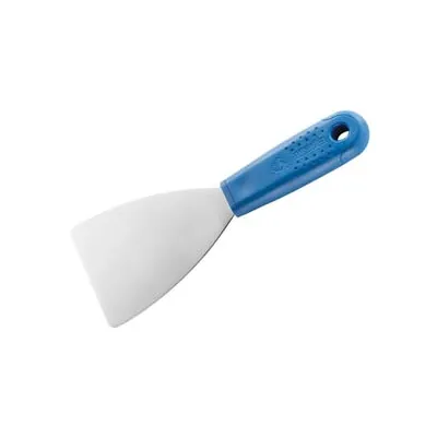 SPATOLA CON MANICO IN PLASTICA ANGOLI TONDI ACCIAIO INOX PER STUCCO