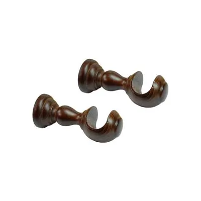 SUPPORTO APERTO Ø MM.35 IN LEGNO NOCE PER SCORRITENDA