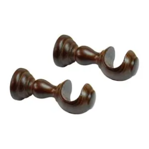 SUPPORTO APERTO Ø MM.35 IN LEGNO NOCE PER SCORRITENDA
