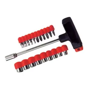 INSERTI E BUSSOLE MANICO "T" IN SET 22 PEZZI