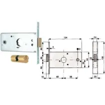 SERRATURA INFILARE PER FASCE CATEN. 1 MANDATA E SCR. MM.64 H 288600