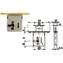SERRATURA DA INFILARE 1 LEVA BORDO OTTONATO