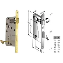 SERRATURA A BUSSOLA PATENT DA INFILARE BORDO TONDO OTTONATO