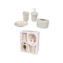 SET BAGNO IN CERAMICA BIANCA