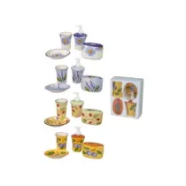 SET BAGNO IN CERAMICA DECORATA COLORATA