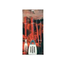 SET UTENSILI ACCIAIO INOX PER BARBECUE IN SET 3 PEZZI