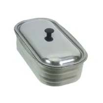 VASCHETTA INOX CON COPERCHIO PER CUCINE A LEGNA