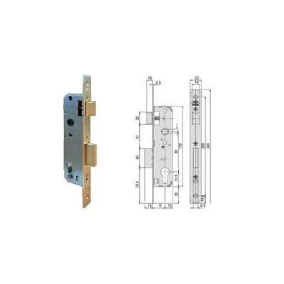 SERRATURA DA INFILARE A CILINDRO 1 MAND. BORDO QUADRO 5C012