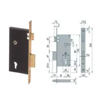 SERRATURA DA INFILARE A CILINDRO 2 MAND. BORDO QUADRO 5C110