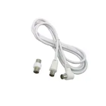 PROLUNGA TV CON CAVO MT.2 SPINA MASCHIO-FEMMINA + ADATTATORE MASCHIO