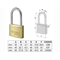LUCCHETTO LOGO OTTONE ARCO LUNGO 21011