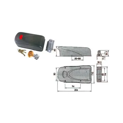 ELETTROSERRATURA APPLICARE PORTE IN LEGNO CON PULSANTE INTERNO 1A610