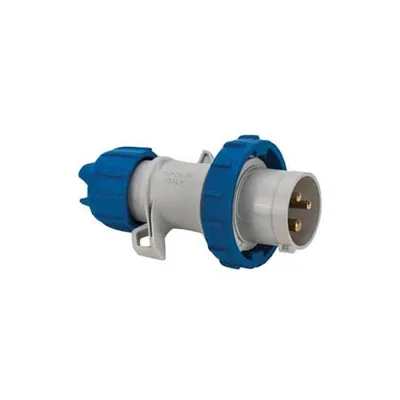 SPINA INDUSTRIALE VOLANTE BLU 2P+T 16A IP67