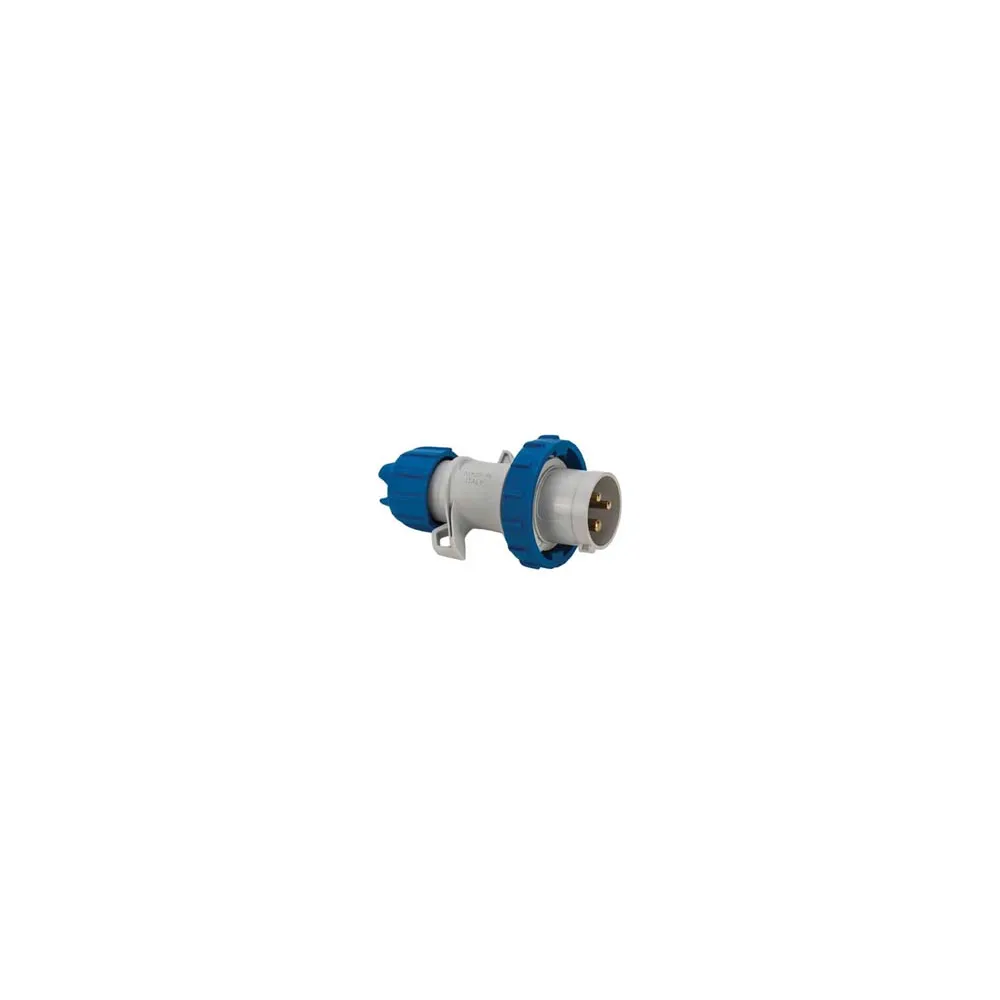 SPINA INDUSTRIALE VOLANTE BLU 2P+T 16A IP67