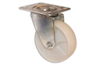 Swiveling wheel with plate...
