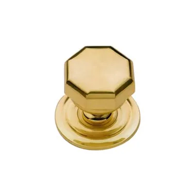 POMOLO PER PORTONCINO PRESTIGE OTTAGONALE IN OTTONE LUCIDO
