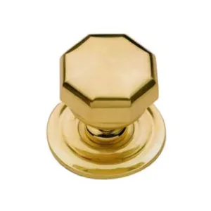 POMOLO PER PORTONCINO PRESTIGE OTTAGONALE IN OTTONE LUCIDO
