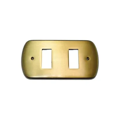 COPRINTERRUTTORI CRISTINA 2 POSTI IN OTTONE BRONZATO