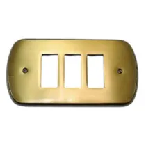 COPRINTERRUTTORI CRISTINA 3 POSTI IN OTTONE BRONZATO