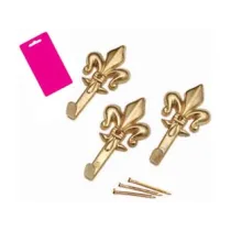 GANCI PER QUADRI GIGLIO ORO GRANDI IN BLISTER