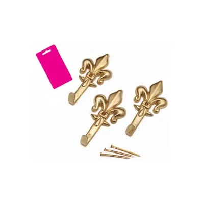 GANCI PER QUADRI GIGLIO ORO GRANDI IN BLISTER