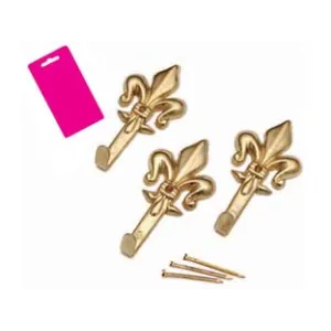 GANCI PER QUADRI GIGLIO ORO GRANDI IN BLISTER