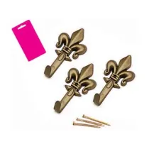 GANCI PER QUADRI GIGLIO BRONZO MM.47 IN BLISTER