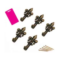 GANCI PER QUADRI GIGLIO BRONZO MM.33 IN BLISTER