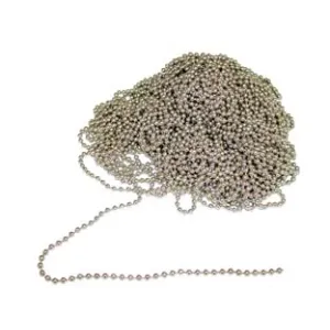 CATENA A PERLINE IN OTTONE NICHELATO