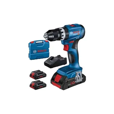 TRAPANO AVVITATORE 3 BATTERIE LITIO 18V PERCUSSIONE (GSB 18V-45)