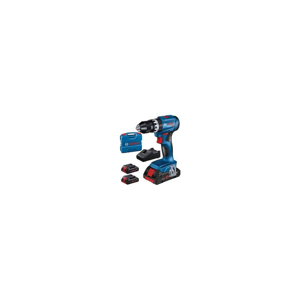 TRAPANO AVVITATORE 3 BATTERIE LITIO 18V PERCUSSIONE (GSB 18V-45)