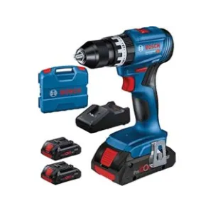 TRAPANO AVVITATORE 3 BATTERIE LITIO 18V PERCUSSIONE (GSB 18V-45)