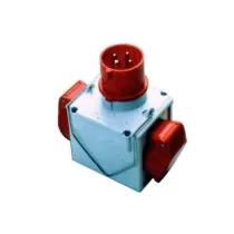 ADATTATORE INDUSTRIALE 380V CON SPINA E 2 PRESE CEE IP44