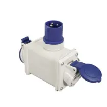 ADATTATORE INDUSTRIALE 220V CON SPINA CEE 309 IP44 E 2 PRESE 2P+T
