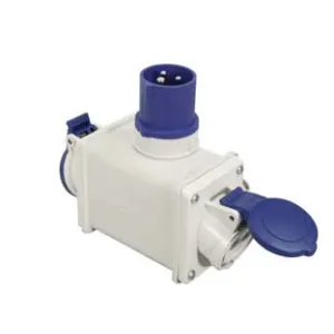 ADATTATORE INDUSTRIALE 220V CON SPINA CEE 309 IP44 E 2 PRESE 2P+T