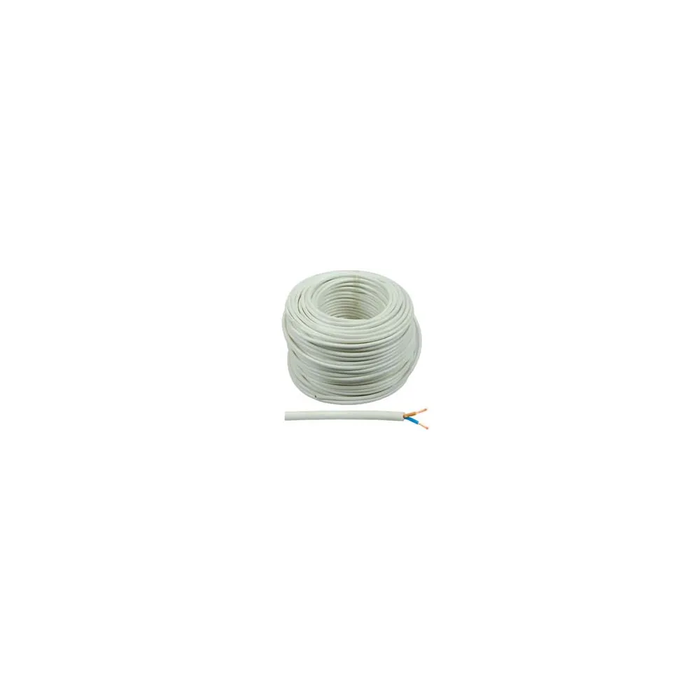 CAVO ELETTRICO BIPOLARE SIMILGOMMA BIANCO H05VV-F