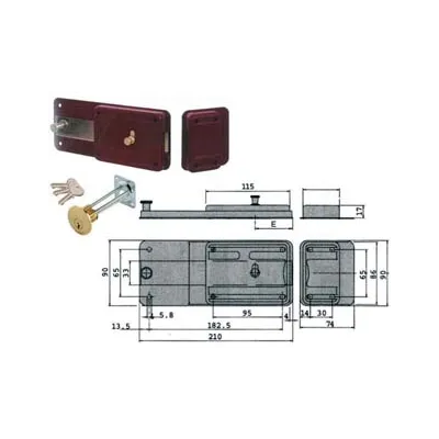 FERROGLIETTO APPLICARE CATENACCIO CILINDRO STACCATO 55051