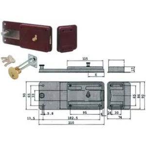 FERROGLIETTO APPLICARE CATENACCIO CILINDRO STACCATO 55051