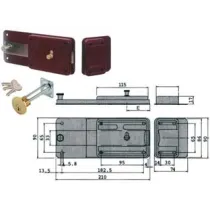 FERROGLIETTO APPLICARE CATENACCIO CILINDRO STACCATO 55051