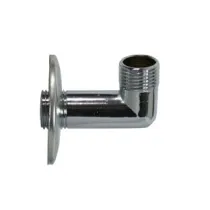 GOMITO DOCCIA CON ROSONE INOX