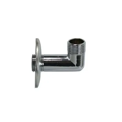 GOMITO DOCCIA CON ROSONE INOX