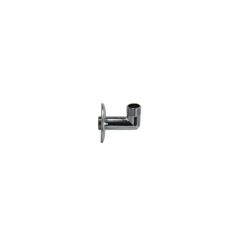 GOMITO DOCCIA CON ROSONE INOX