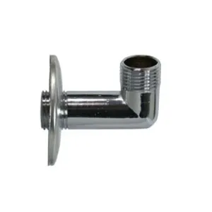 GOMITO DOCCIA CON ROSONE INOX