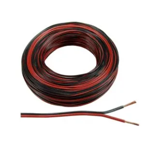 CAVO ELETTRICO BIPOLARE PIATTINA PER ALTOPARLANTI ROSSO/NERO